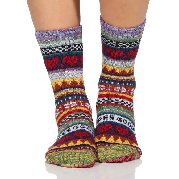 6 Pairs Wollsocken Wool Socks Winter Warm Thermal Women's Size 9-11 - Picture 10 of 12